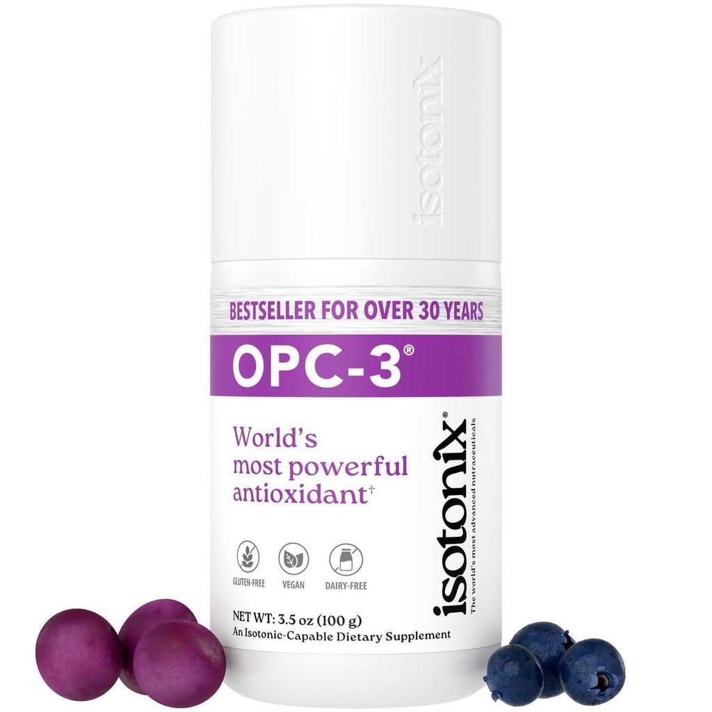 Isotonix OPC-3 Antioxidant Supplement - Pycnogenol, Grape Seed Extracts, Bilberry, Red Wine & Pine Bark Extracts - for Heart & Circulatory Support - Isotonic, Vegan, Gluten Free - 30 Servings
