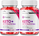 Premier Keto ACV Gummies - Virallinen Formula, Premier Keto Gummies Blast Plus Maximum Strenger with Apple Sider Vinegar 1000MG, Premier ACV Keto täydennysosa B12 Folate Beet Root (2 Pack)
