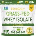 MariGold Grassfed Whey Isolate Protein Powder - Unflavored 2LB - 근육 건물 및 복구 - 100 % 순수, 냉 가공, 마이크로 필터링, 비 GMO, rBGH 무료, Soy 무료, 글루텐 무료, 락토스 무료