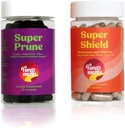 פטריות Mushroom תוספי מזון, Digest / Immunity Bundle, Super Prune 30 Gummies + Super Shield 60 Count כמוסות הרוזן