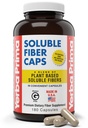 Yerba Prima Soluble Fiber Formula Capsules, 180 Count - Premium Dietary Fiber Supplement, Natural, Concentrated Soluble Fiber, Gluten Free, Non-GMO, Made in USA