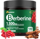 有机柏柏林补充剂 - 180 Berberine伯爵与锡兰桂和Citrus Bergamot, 锡南补充剂, Berberine 1500mg Complex, 3-Month 供应