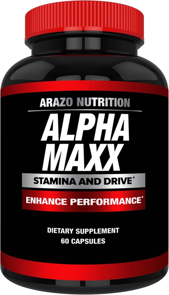 Arazo Nutrition Alphamaxx Veselības papildinājums - Ginseng, Muira Puama, Tribulus - 60 Herbal Pill