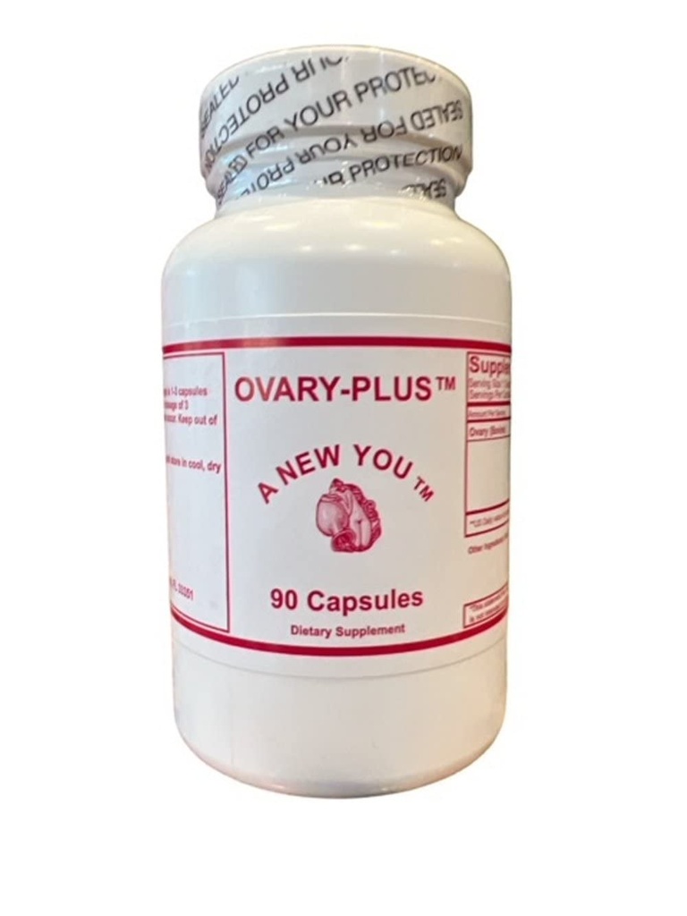 Ovary Plus Feminizing Pills for Crossdressing, Transgender. Pure Bovine Ovary Glandular קפסולות 90 הרוזן