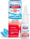 Mucinex Sinus-Max Decongestant spray nasale, 12 ore Over-The-Counter farmaci spray per il sollievo del seno, Decongestori nasali per adulti e congestione del seno, Mentolo di raffreddamento, 0.75 Fl Oz