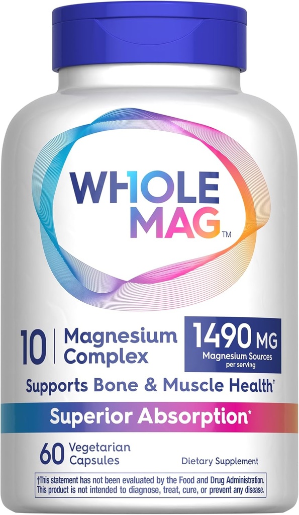 AllMag Magnesium suplementari el complex de Perifèrics 60 Vegetarian Capules utsules supports Mucle, Bone, Salut & Nerve * 1 de la fórmula per a laboració global * Tested, No-MO, Gutteen Free
