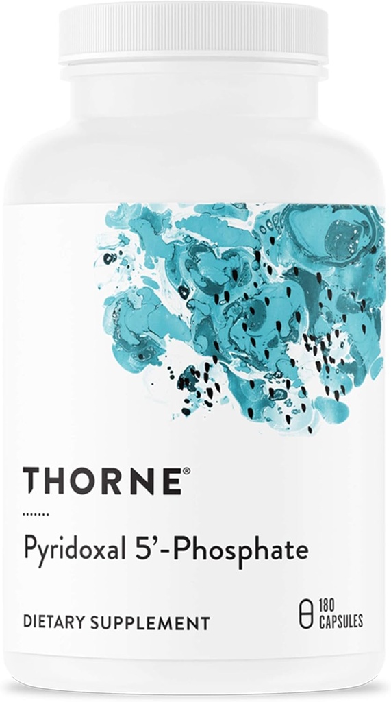 THORNE - Pyridoxal 5'-Phosphate - Bioactive Vitamin B6 (Pyridoxine) Допълнение за производство на енергия и невротрансмитер Синтеза * - 180 капсули