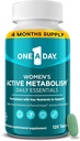 Bir Gün Qadın Active Metabolizm Daily Essential, Qadınlar üçün Multivitamin, Metabolizm Support, Qadınlar üçün Vitaminlər 8 B-Vitamins, Vitamin D, Magnezyum və Daha çox, 120 Count
