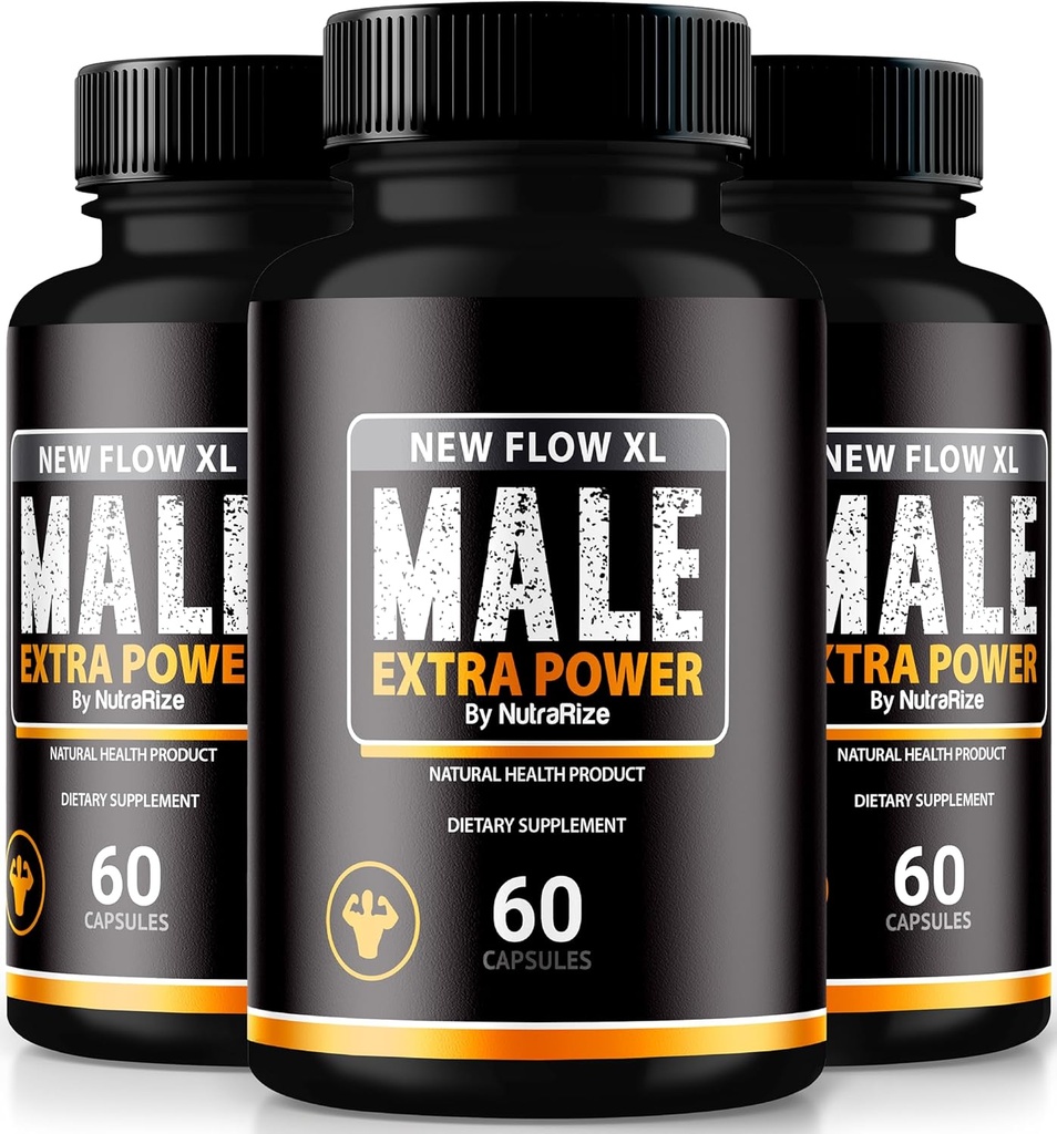 Flow XL kapsula berriak gizonentzat, NewFlow XL Male Pills, All Natural Formula for Muscle Mass and Maximum Performance, Official NewFlowXL Reviews (180 kapsulak)