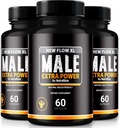 (3 Pack) New Flow XL Capsules for Men, NewFlow XL Male Pills, All Natural Formula for Muscle Mass and Maximum Performance, Official NewFlowXL Reviews (180 Capsules)