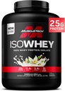 MuscleTech ISO Išrūgų baltymų milteliai, Vanilla - Rašyti treniruočių sporto papildas liesos raumenų Gain, Kūno Pastato Svoris Gainer & Recovery - 25g proteinas, BCAA, EAA & 0 Pridėta cukraus - 5lbs