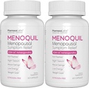 Menopausal Strength Symptom Relief axuda a combater a menopausa, os flashes quentes, os suores nocturnos e as garras do humor para promover o impulso do sono e a enerxía - 60 cápsulas (Pack of 2)