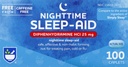 Rite Aid Nighttime Sleep Aid Diphenhydramine HCI 25 mg, 100 Mini Caplets | Non-Habit Forming Sleep Supplement | Best Sleep Aid for Insomnia | Insomnia Relief and Anxiety Relief Items Natural Sleep Aid