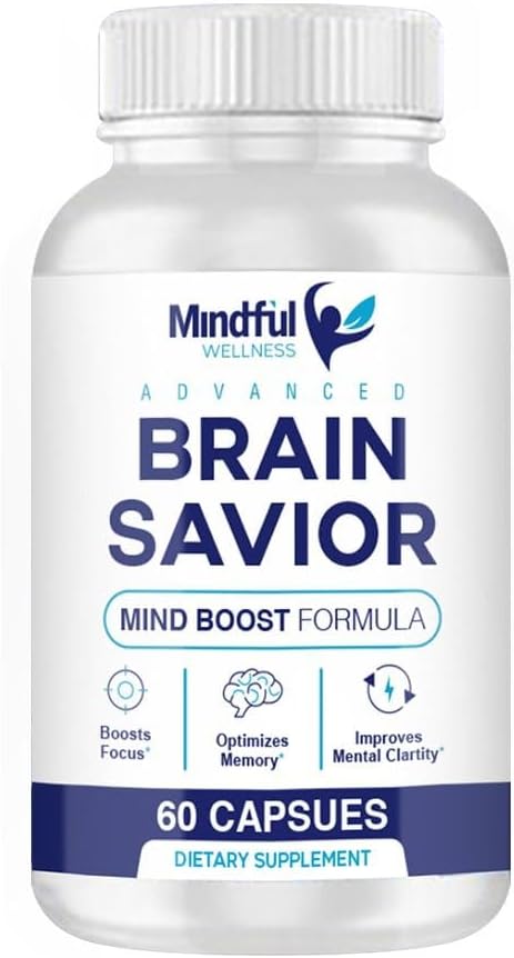 Capsules Cerveau Sauveur - Cerveau Sauveur par bien-être conscient - Formule Brain Sauveur Mind Boost (60 Capsules - 1 mois d'approvisionnement)