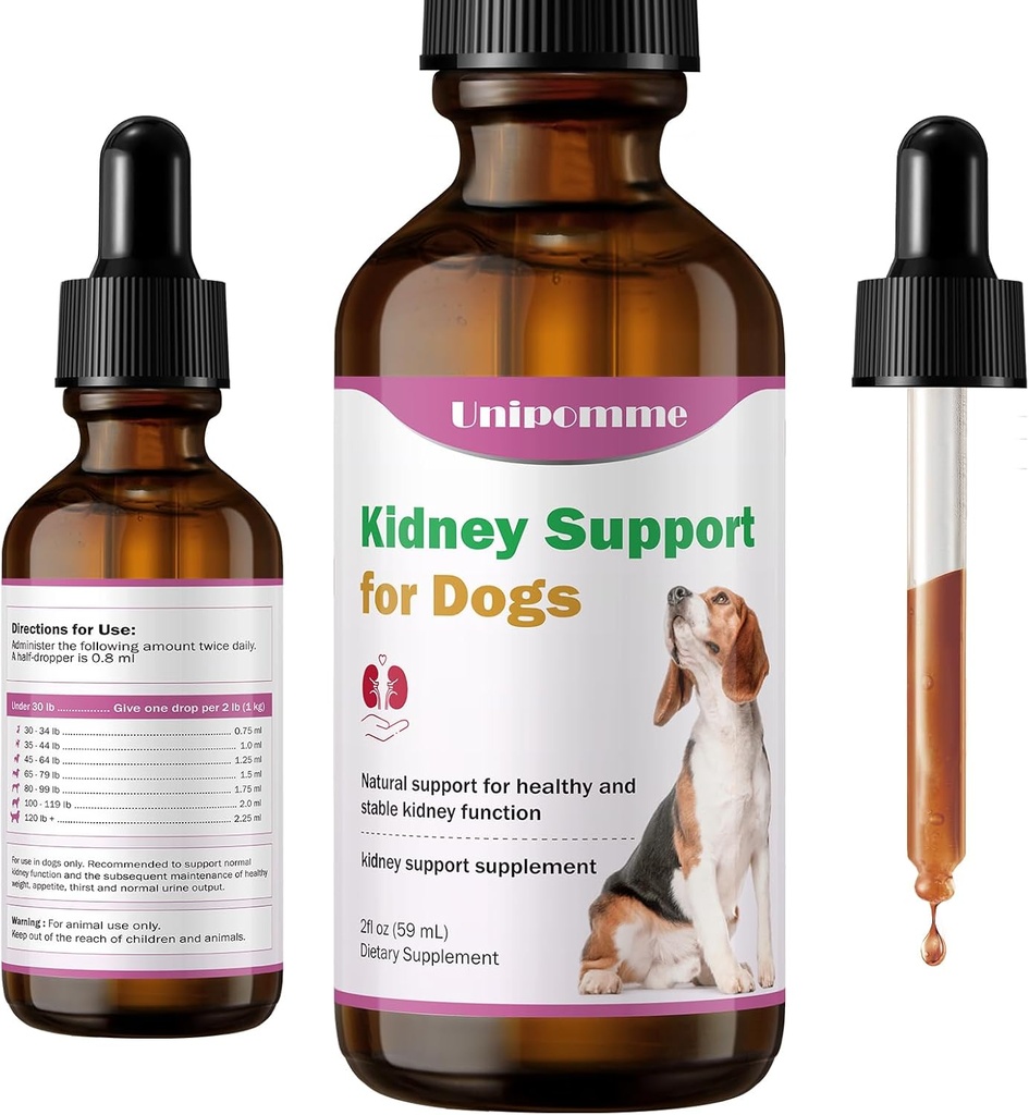 Kidney Support Add for Dogs - Dog Kidney funksiyasını dəstək - Natural Herbal Drops 2 oz - Urine Kan inkişaf, Appetite olmaması, Çıxış məlumat, Çıxış məlumatları, Çıxışqlı içki, Lethargy, Dull Coat