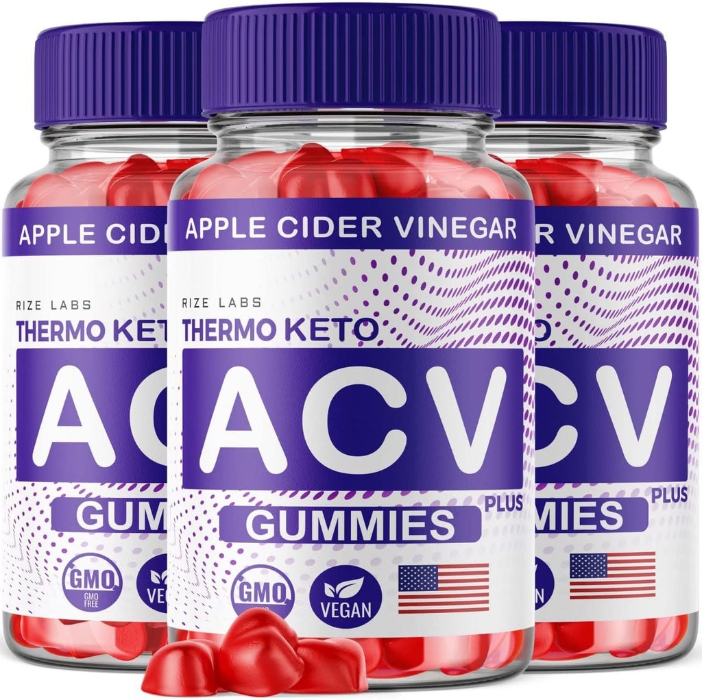 Rize laboratorijos - Thermo Keto ACV Gummies Advanced Weight Loss su Apple Cider Vinact, Addition helps in Reduction Belly Fat, už papildomą jėgą (180 Gummies)