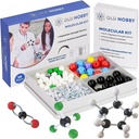 Old Nobby Chemistry Model Kit - 115 Piece Molecular Model Set sisältää Atoms, Bonds, Instructional Guide - STEM Science Tool for Students, Organic Chemistry, Molecular Learning - Värikkäät mallit