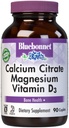 Bluebonnet Nutrition Calcium Citrate Magnesium Plus ויטמין D3 Caplets, בריאות העצם ושרירים להירגע, non GMO, Gluten, Soy & Milk חינם, כשר, לבן, 90 הרוזן