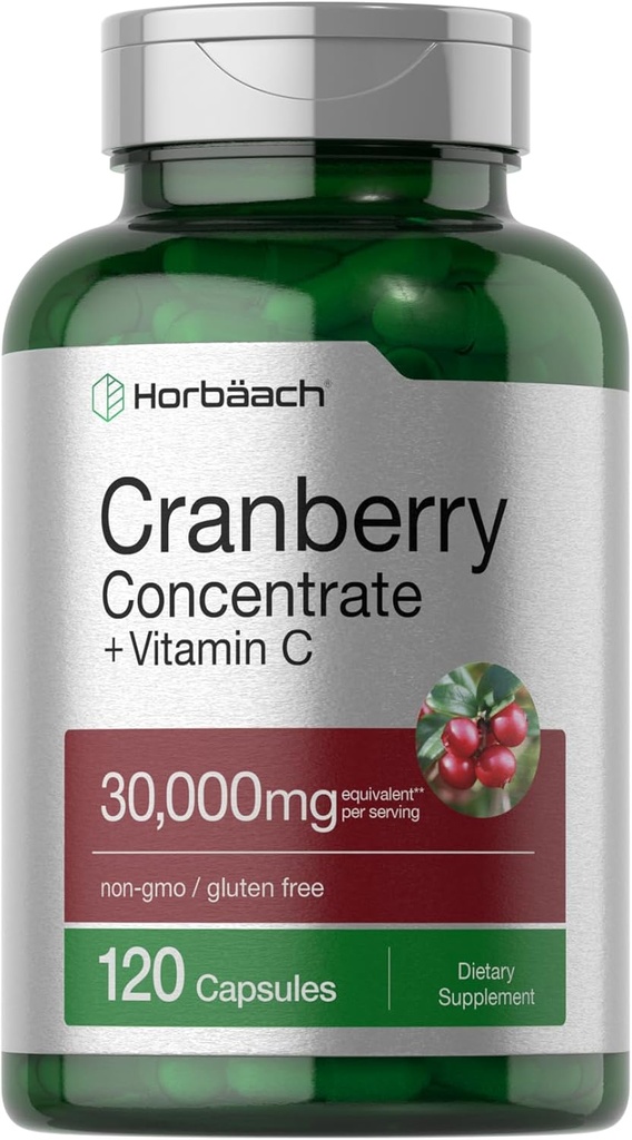 Horbäach Cranberry Concentrate Extract Pillen + Vitamine C 