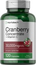 Horbäach Cranberry 集中抽取药丸 + 维生素 C + 30,000 mg + 120 Capsules → 三重强势极有可能公式 → 非GMO 和 Gluten 免费补充