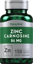 Piping Rock Zinc Carnosine Suplemento TEN 84mg ANTE 150 Capsules ← No GMO, Gluten Free