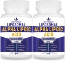 서빙 당 Liposomal 알파 Lipoic 산 1600mg, 산화 방지제 건강을 위한 알파 lipoic 산성 영양 보충교재, 에너지 및 대사 글루텐 Free&Non GMO 120 캡슐