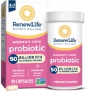 Renew Life Women's Probiotic Capsules, 50 Billion CFU garanterad, stöder pH Balance, Vaginal, Urinary, Digestive and Immune Health(2), L. Rhamnosus GG, Dairy, Soy och Gluten-Free, 30 Count