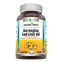 Amazing Omega Norwegian Cod Liver Oil 1250 Mg Softgels Supplement | Omega-3, EPA, DHA, Vitamin A, Vitamin D & Vitamin E (Orange | 250 Count)