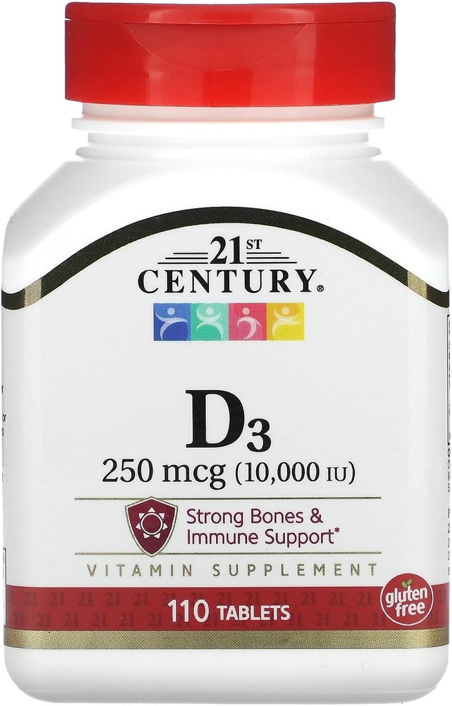 21st Century D3 10, 000 Iu Tablets, 110 Count (27504)