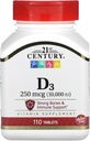 21. gadsimts D3 10 000 Iu Tablets, 110 Count (27504)