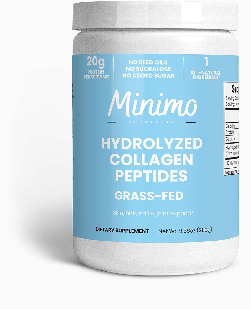 Belar-koloreko kolageno peptidoak, ilea, koipea, larrua, hezurrak eta osasun bateratua sustatzen ditu, 9,9 oz