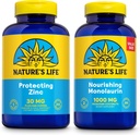 Naturens liv närande Monolaurin 1000mg 250ct och skydda Zink Picolinate 30mg 250ct - Gut Health och Immune Support Supplements - Monolaurin från Raw Coconuts, Chelated Zink - 60-dagars garanti