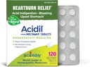 Boiron Acidil Tablets for Relief of Acid Reflux, Heartburn, Indigestion eta Upset Stomach - 120 Count