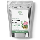 Elanen Naturals Organic Valerrian Root 4 oz. (113g), USDA Certified Root Herb, Te Te Te Te Te Te Te Te, Te Te de Variarian Para Domir, Valrian Offinalis full Loaf, Cutifed