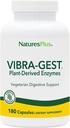 Natures Plus Vibra-Gest - 180 Kapsler - Vegetarisk Digestive Support Supplement med probiotika, levende frukt og grønnsaker Enzymer - naturlige levende kulturer - 180 Serveringer