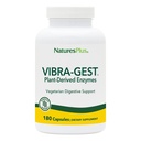 NaturesPlus Vibra-Gest - 180 Capsules - Vegetarian Digestive Support Supplement with Probiotics, Live Fruit & Vegetable Enzymes - Natural Live Cultures - 180 Servings