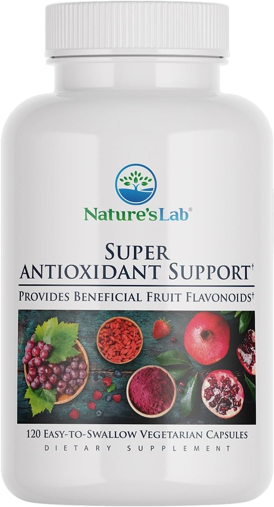 Super Antioxidant Nature's Lab - Resveratrol, Acai, Goji Berry, Noni Fruit, Pomegranate - 120 Капсули (60 рік постачання)