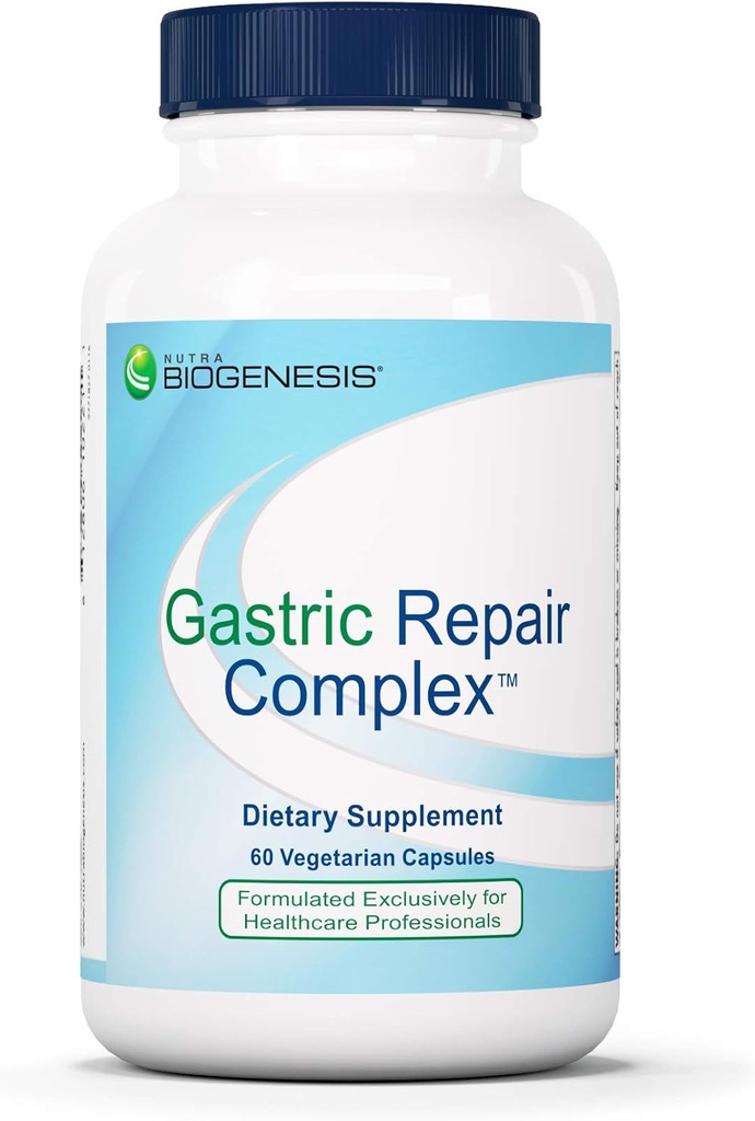 Nutra Biogenesis Gastric Support Complex - DGL Licorice Addition, Daglyrhizinated Licorice Root Extract for Maximum Абсорбция, Digestion Support with Mastic Gum, Aloe & Bismut - 60 капсули