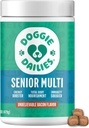 Doggie Dailies tiền bối thiết yếu Multivitamin cho Dogs Soft Chews  Dog multivitamin   Sự hội hợp cho sự tham gia, da và Coat, và hệ thống Immunune (Bcon Flavor) 120 Count
