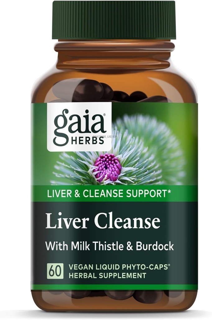 Gaia Herbs Liver Cleanse -- -- 肝脏健康支持草药补充剂,配有奶 This、Burdock、Turmeric、Dandelion & More* -- -- 60 Vegan液态植物帽(30种服务)*
