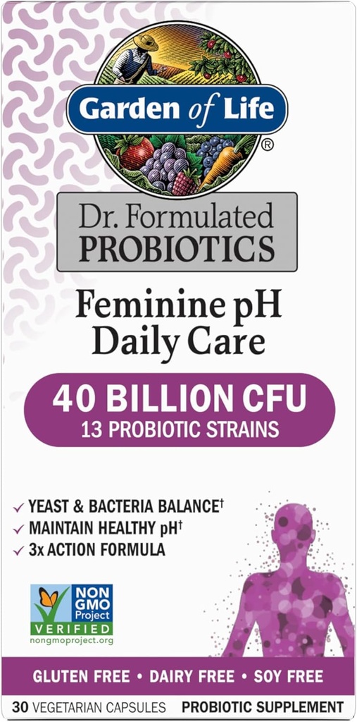 Bizitzaren lorategia, Femini Ph Daily Care Probiotic kapsula, 30 Kondea
