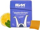 MeltinStripsTM Fast-Acting Sleep Strips עם 5 מ"ג מלטונין, Biotin, Valan Root, Lemon Balm & Chamomile | Natural Sleep Aid | צמצום שיער נופל | טבעוני, סוכר חינם | Zesty Lemon Flavor 30 Strips