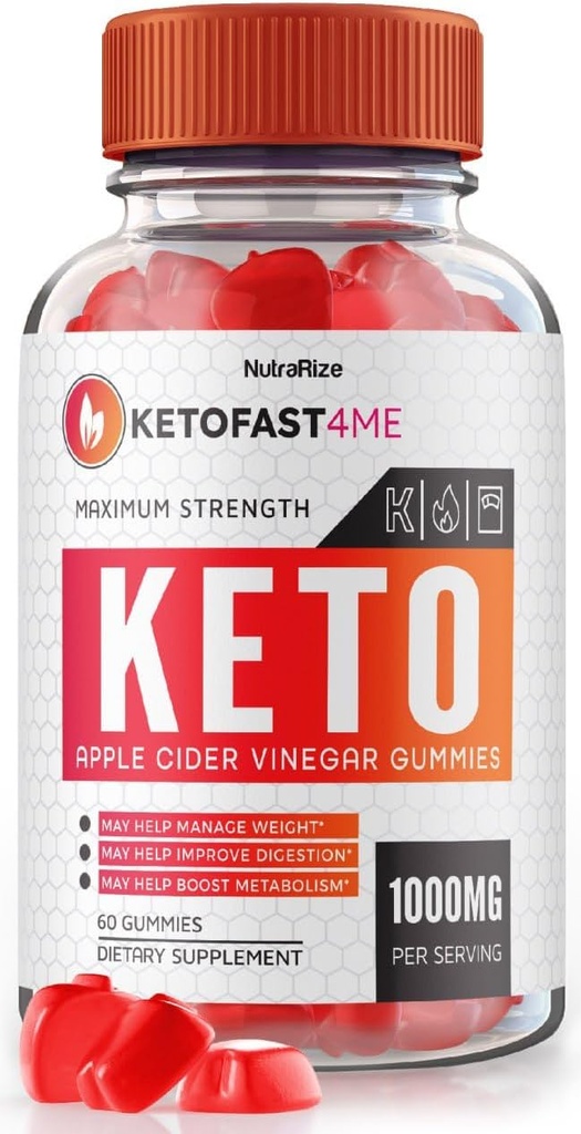 努特拉里泽 KetoFast4ME Keto+ACV Gommys for Advanced Wight Loss, 最大强度补编, Gomitas Gummy Reviews (60 Gummys) (英语).
