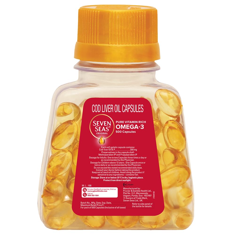 Seven Seas Cod Liver Fish Oil 500 Capsules