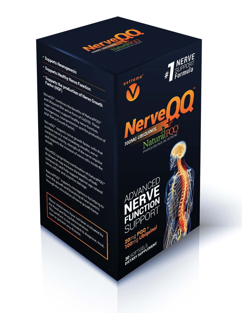 NerveQQ Ultra Advanced Formula Neuropathy Support - #1 Recommended Nerve Growth Factor (NGF) Health and Function. 100mg of Ubiquinol (QH) Plus Natural PQQ 20mg (Vegetarian Softgels)