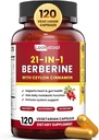 Ceylon Cinnamon을 가진 21에서 1 Berberine 보충교재 - 유기 Berberine HCL Phytosome, Metabolism 지원을 위한 5X 더 높은 흡수 120의 캡슐