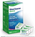 SinuCleanse Pre-Mixed Saline Packets for Sinus Rinse and Nasal Irrigation Systems, 100 Count, Made in USA, All-Natural, Pharmaceutical Grade and PH Balanced