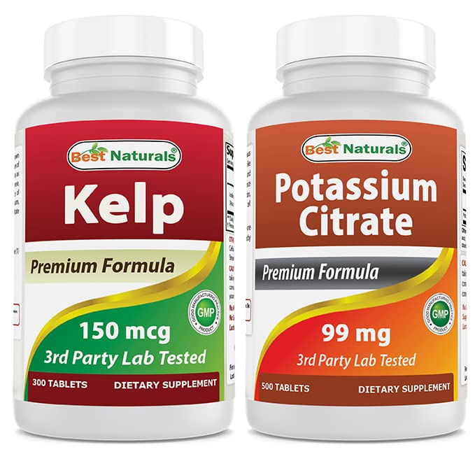 Kelp Supplement 150 Mcg & Potassium Citrate 99mg