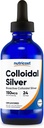 Nutricost Colloidal Silver 4oz - Cobalt Blue Glass Flaschen, Bio-Active kolloidales Silber