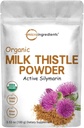 Organic Milk Thistle Powder, 3.5 oz (400 Servings) - Herbal Liver Support Milk Thistle supplement | Liver Detoxidant Support | Contains Active Silymarin - Non-GMO, Vegan Friendly